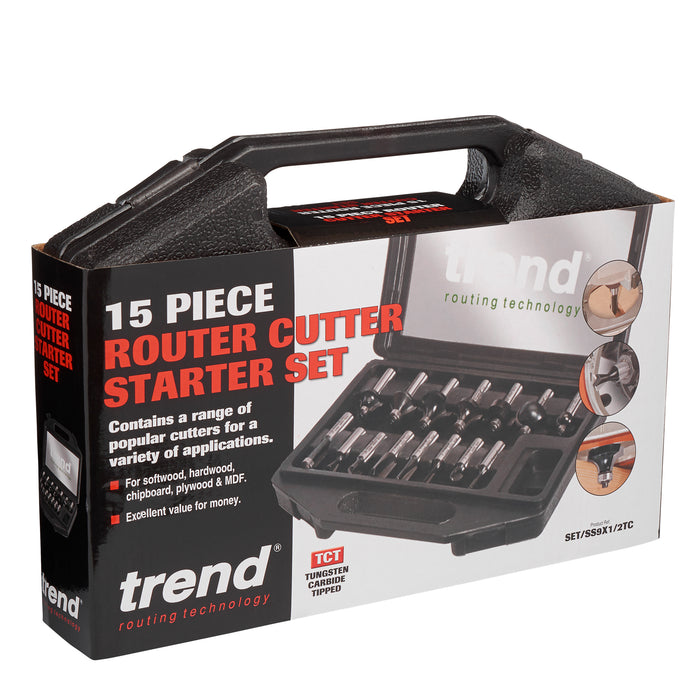 Trend 1/2" Router Cutter Starter Set 15 Piece