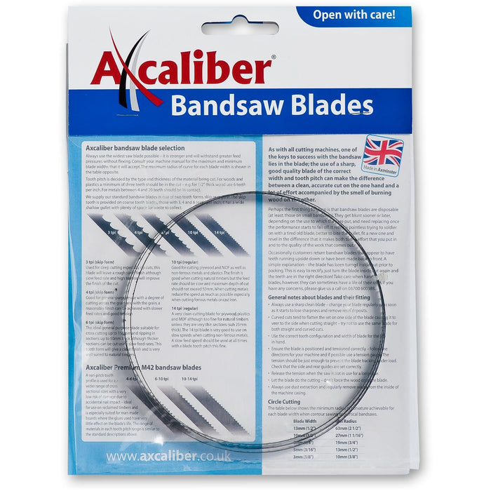 Axcaliber Bandsaw Blades 59 1/2 x 3/8 10 Regular