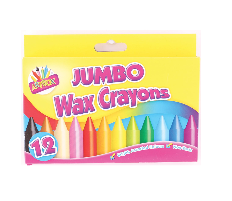 Artbox Jumbo Wax Crayons Assorted 12 Pack - Makers Central 