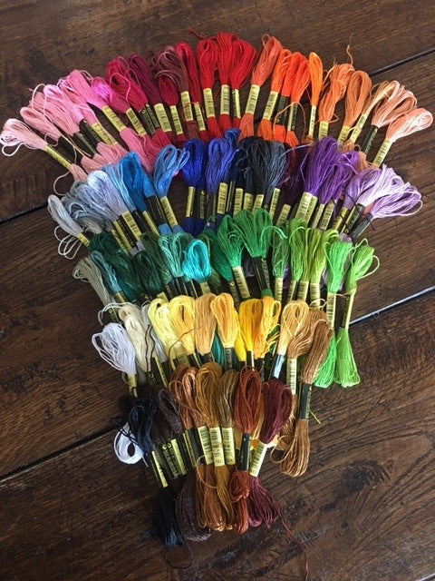 Embroidery Thread (100 Skeins) – Mixed Colours