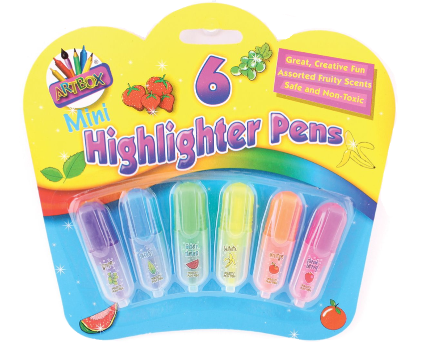 ARTBOX MINI SCENTED HIGHLIGHTERS ASSORTED 6 PACK - Makers Central 
