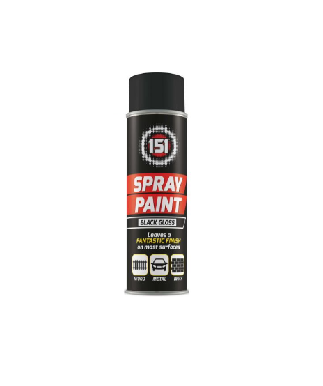 Spray Paint - Black Gloss 200ml - Makers Central 