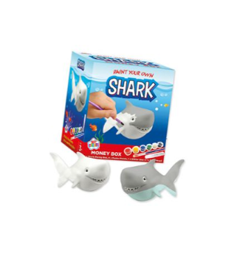 KIDS CREATE PAINT YOUR OWN SHARK MONEY BOX - Makers Central 