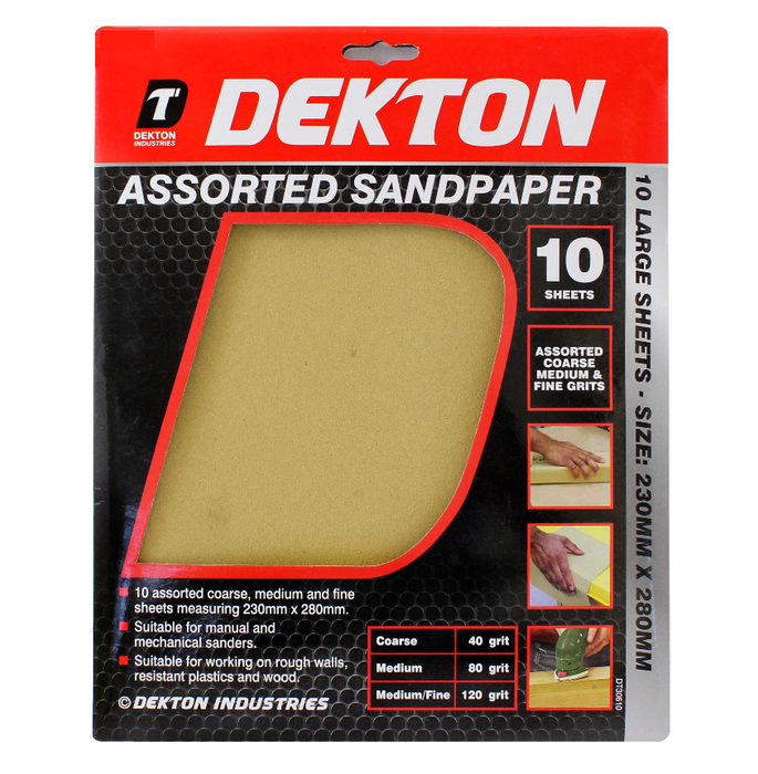Dekton Assorted Sandpaper - Makers Central 