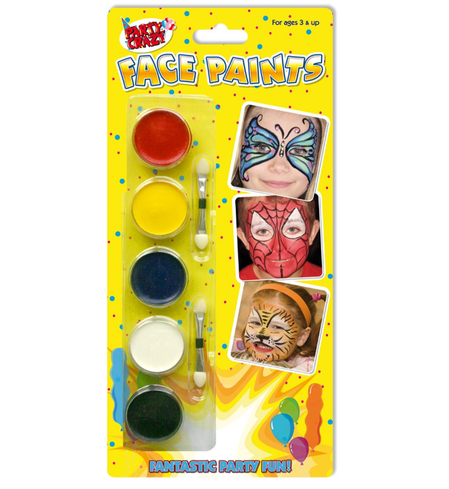 Party Crazy Face Paints 5 Pack - Makers Central 