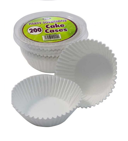Baking Cake Cases White 200 Pieces - Makers Central 