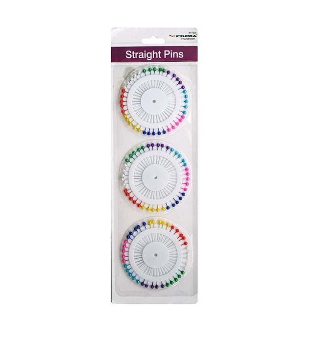 Prima Pearlised Straight Pins Assorted Colours - Makers Central 