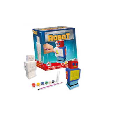 KIDS CREATE PAINT YOUR OWN ROBOT MONEY BOX - Makers Central 