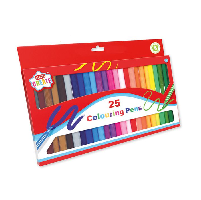Kids Create Colouring Pens Assorted Colours 25 Pack - Makers Central 