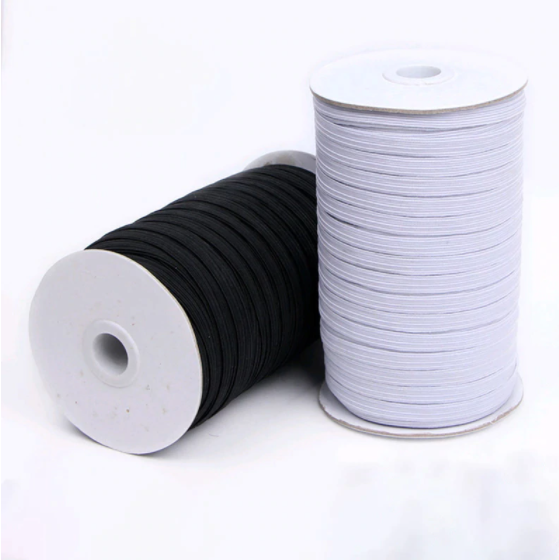 5 Meters Flat Elastic (Black/White - 5MM/6MM) - Makers Central 